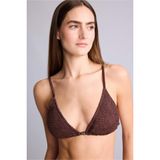 DeFacto Regular Fıt Kırışık Dokulu Mavi Bikini Üstü