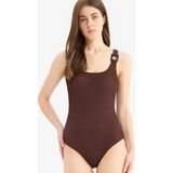 DeFacto Regular Fit Kırışık Dokulu Mayo T8005AZ25SM - XS - Kahve-BN341