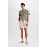 DeFacto Regular Fit Kısa Boy Yumuşak Tuşeli Deniz Şortu E0993AX25HS - Bej-BG187