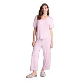 DeFacto Regular Fit Kısa Kollu 2li Pijama Takımı, M, G4620AX26SM, Mor-PR336, kadın