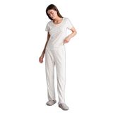 DeFacto Regular Fit Kısa Kollu Pijama Takımı, M, H1785AX26SP, Ekru-ER98, kadın
