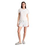 DeFacto Regular Fit Kısa Kollu Pijama Takımı, S, G8224AX26SM, Ekru-ER98, kadın