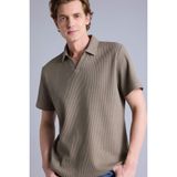 DeFacto Regular Fit Kısa Kollu Polo Yaka Tişört Haki, S, F9862AX26SP, Haki-KH500, Erkek
