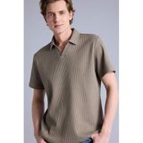 DeFacto Regular Fit Kısa Kollu Polo Yaka Tişört, L, F9862AX26SP, Haki-KH500, Erkek