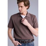 DeFacto Regular Fit Kısa Kollu Polo Yaka Tişört, S, G1515AX26SP, Kahve-BN534, Erkek