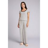 DeFacto Regular Fit Kısa Kollu Ribana Pijama Takımı, XL, G3118AX26SP, Siyah-BK81, kadın