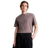 DeFacto Regular Fit Kısa Kollu Tişört, M, H2443AX26SP, Kahve-BN571, Erkek