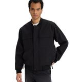 DeFacto Regular Fit Kolej Yaka Su Geçirmez Mont, 2XL, Regular Fit Kolej Yaka Su Geçirmez Mont, Siyah-BK27, Erkek