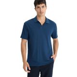 DeFacto Regular Fit Krinkıl Dikey Dokulu Hafif Kumaş Polo Yaka Kısa Kollu Tişört, S, E1207AX25AU, Lacivert-NV147, Erkek