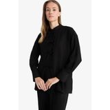 DeFacto Regular Fit Krinkıl Kumaş Uzun Kollu Tunik F9919AX25AU