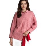 DeFacto Regular Fit Krinkıl Kumaş Uzun Kollu Tunik, S, H4875AX26SP, Bordo, Kadın
