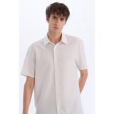 DeFacto Regular Fit Krinkıl Yazlık Kısa Kollu Beyaz Gömlek, 3XL, E1223AX25SM, Beyaz-WT32, Erkek