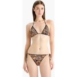 DeFacto Regular Fit Leopar Desenli Bikini Alt E3898AX25SM - Siyah-BK81