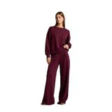DeFacto Regular Fit Normal Bel Düz Paça Modal Pantolon, M, G2911AX25AU, Bordo-BR115, Kadın