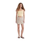 DeFacto Regular Fit Normal Bel Kargo Cepli Gabardin Şort Etek, 34, D4991AX24AU, Bej-BG155, Kadın