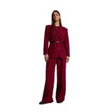 DeFacto Regular Fit Normal Bel Uzun Boy Pantolon, 36, G4305AX25WN, Bordo-BR115, Kadın