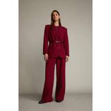 DeFacto Regular Fit Normal Bel Uzun Boy Pantolon, 38, G4305AX25WN, Bordo-BR115, Kadın