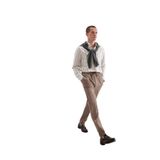DeFacto Regular Fit Oxford Düğmeli Çizgili Uzun Kollu Gömlek, S, D3500AX24AU, Yeşil-GN900, Erkek