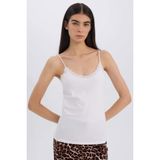 DeFacto Regular Fit Pamuklu Atlet, XS, Y5360AZ25SP, Beyaz, Kadın