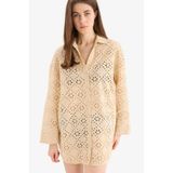 DeFacto Regular Fit Pamuklu Brode Plaj Gömleği-Fall in Love C0506AX25SMBG387