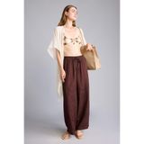 DeFacto Regular Fıt Pamuklu Wide Leg Plaj Pantolonu H0878AX26SM
