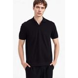 DeFacto Regular Fit Pilise Kısa Kollu Polo Tişört, S, B6382AX26SP, Siyah, Erkek