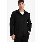 DeFacto Regular Fit Polo Yaka Blazer Ceket, 48, G3832AX25WN, Siyah-BK27, Erkek