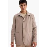 DeFacto Regular Fit Polo Yaka Blazer Ceket, 52, G3832AX25WN, Bej-BG404, Erkek