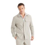 DeFacto Regular Fit Polo Yaka Ceket, L, B7396AX25SP, Gri, Erkek