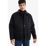 DeFacto Regular Fit Polo Yaka Cepli Kadife Yaka Fermuarlı Astarlı Mont F0814AX25AU