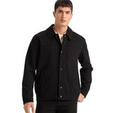 DeFacto Regular Fit Polo Yaka Çıtçıtlı Mont, XL, Regular Fit Polo Yaka Çıtçıtlı Mont, Siyah-BK27, Erkek