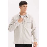 DeFacto Regular Fit Polo Yaka Fitilli Kadife Gömlek Ceket D3380AX24AU