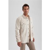 DeFacto Regular Fit Polo Yaka Fitilli Kadife Uzun Kollu Gömlek Ceket A7978AX23AU