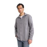DeFacto Regular Fit Polo Yaka Flanel Uzun Kollu Gömlek, M, E801GY116430, Gri, Erkek