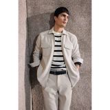 Defacto Regular Fit Polo Yaka Kadife Ceket, 2XL, D3380AX25AU, Bej-BG766, Erkek, XXL