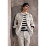 DeFacto Regular Fit Polo Yaka Kadife Ceket, M, D3380AX25AU, Bej-BG766, Erkek