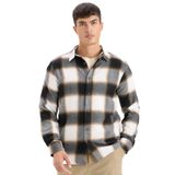 DeFacto Regular Fit Polo Yaka Kareli Flanel Uzun Kollu Gömlek, S, D5835AX24AU, Kahve-BN279, Erkek
