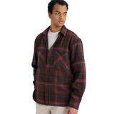 DeFacto Regular Fit Polo Yaka Kareli Flanel Uzun Kollu Gömlek, S, E801GY116427, Kahverengi, Erkek