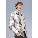 DeFacto Regular Fit Polo Yaka Kareli Flanel Uzun Kollu Gömlek, XS, E2763AX24WN, Bej-BG193, Erkek