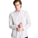 DeFacto Regular Fit Polo Yaka Keten Uzun Kollu Gömlek, 2XL, F9322AX26SP, Gri-GR368, Erkek