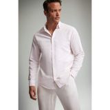 DeFacto Regular Fit Polo Yaka Keten Yazlık Uzun Kollu Gömlek, L, E1729AX25SP, Pembe-PN185, Erkek