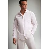 DeFacto Regular Fit Polo Yaka Keten Yazlık Uzun Kollu Gömlek, M, E1729AX25SP, Pembe-PN185, Erkek