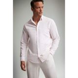 DeFacto Regular Fit Polo Yaka Keten Yazlık Uzun Kollu Gömlek, XS, E1729AX25SP, Pembe-PN185, Erkek