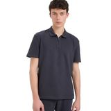 DeFacto Regular Fit Polo Yaka Kısa Kollu Dokulu Tişört, S, E801GY109059, Antrasit, Erkek