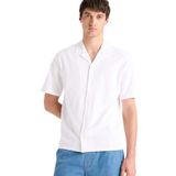 DeFacto Regular Fit Polo Yaka Kısa Kollu Gömlek, S, E1061AX25SM, Beyaz-WT34, Erkek