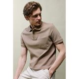 DeFacto Regular Fit Polo Yaka Kısa Kollu Tişört, M, G7002AX26SM, Bej-BG167, Erkek