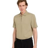 DeFacto Regular Fit Polo Yaka Kısa Kollu Tişört, XL, D7227AX26SP, Haki-KH404, Erkek