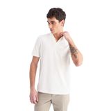 DeFacto Regular Fit Polo Yaka Krinkıl Kısa Kollu Tişört, 2XL, E1207AX25SM, Ekru-ER85, Erkek