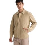 DeFacto Regular Fit Polo Yaka Mont, XL, Regular Fit Polo Yaka Mont, Bej-BG717, Erkek