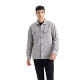 DeFacto Regular Fit Polo Yaka Süet Ceket, S, D3379AX25SP, Gri-GR308, Erkek